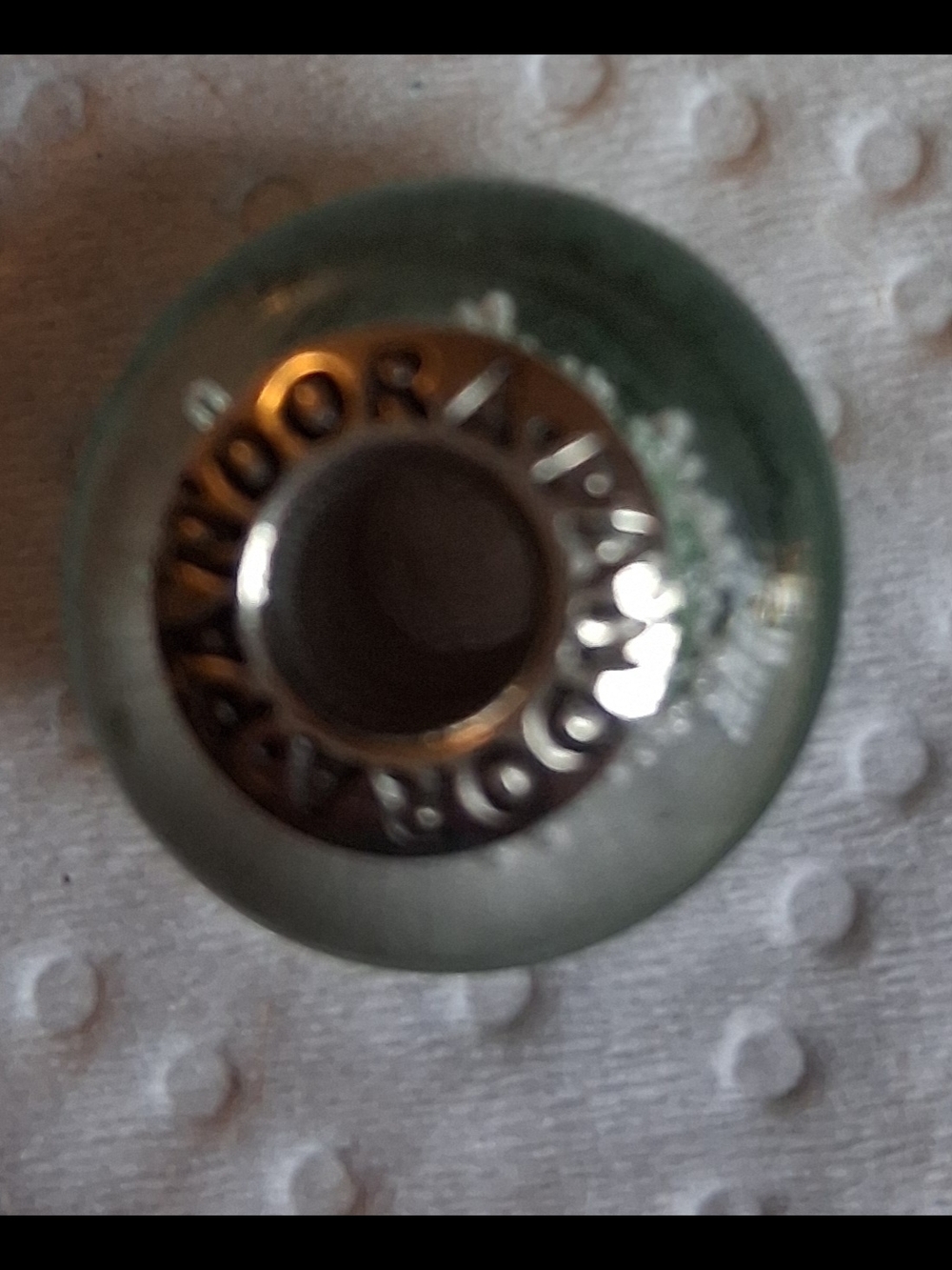 Pandora Mint Green Glass Charm with Silver Core